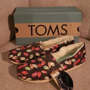 Toms Fur Lined Holiday Lights alpargata -glow in the dark